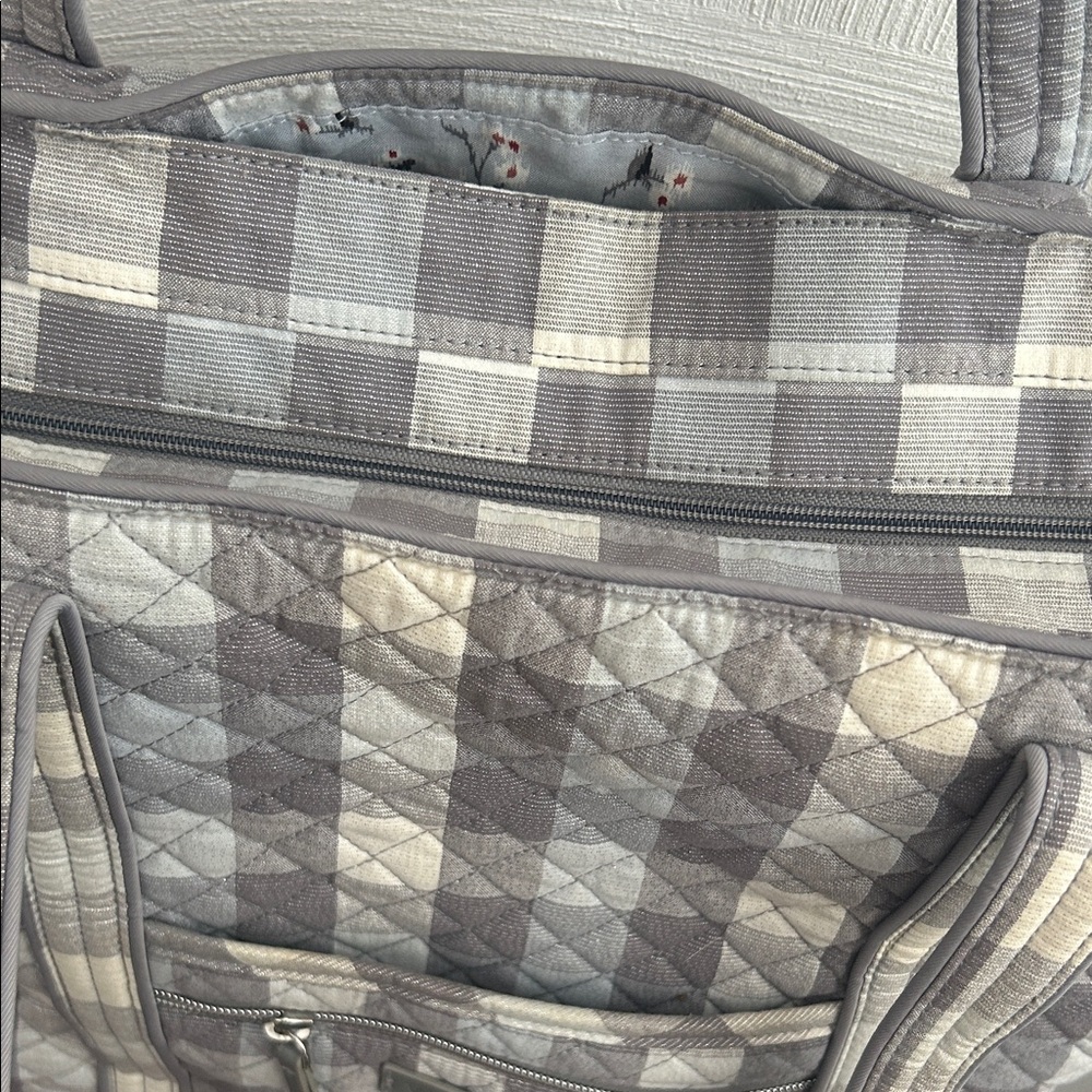 Vera Bradley Gray Quilted Tote Bag - Picture 5 of 9